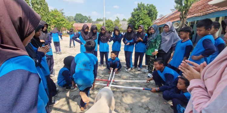 Semarak Hari Anak Nasional, SMPN 1 Bunga Mayang Kenalkan Permainan Tradisional Kepada Siswa