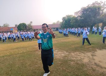 SMPN 01 Jaya Pura Rayakan Hari Anak Nasional Dengan Senam Ceria